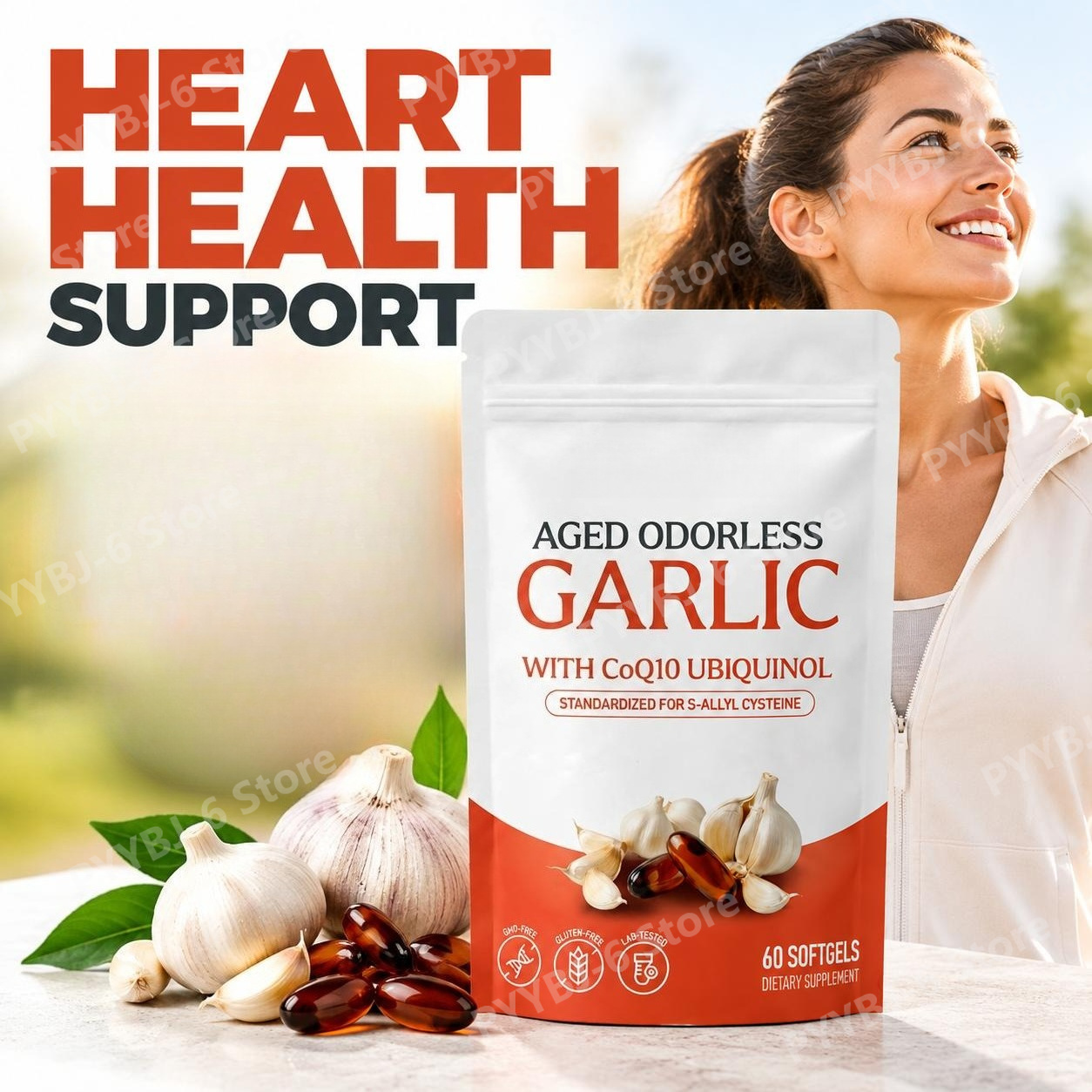 Aged Odorless Garlic Softgels  - огляд і ціна Coq10 Ubiquinol Softgel