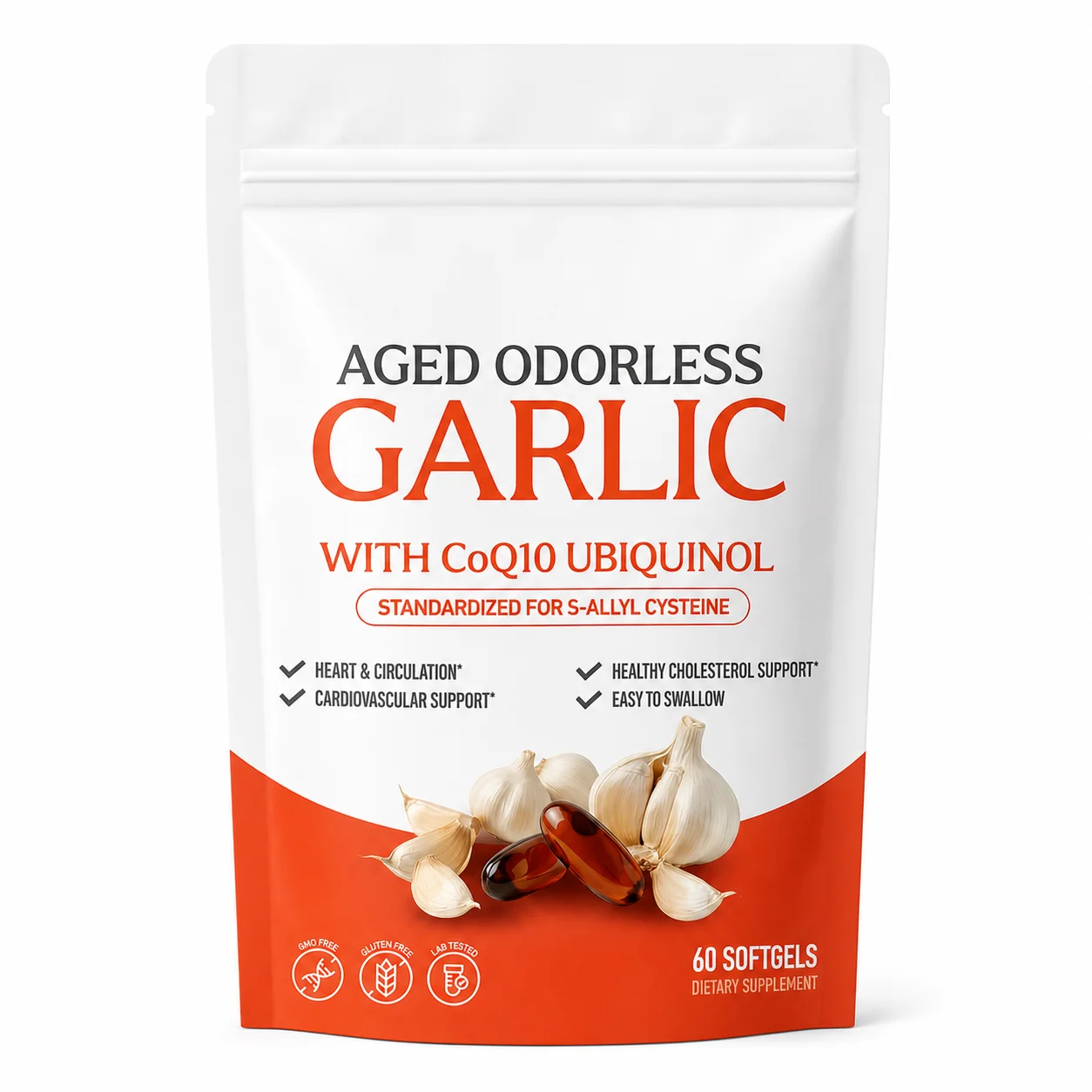 Odorless Aged Garlic Extract S - огляд і ціна Coq10 Ubiquinol Softgel